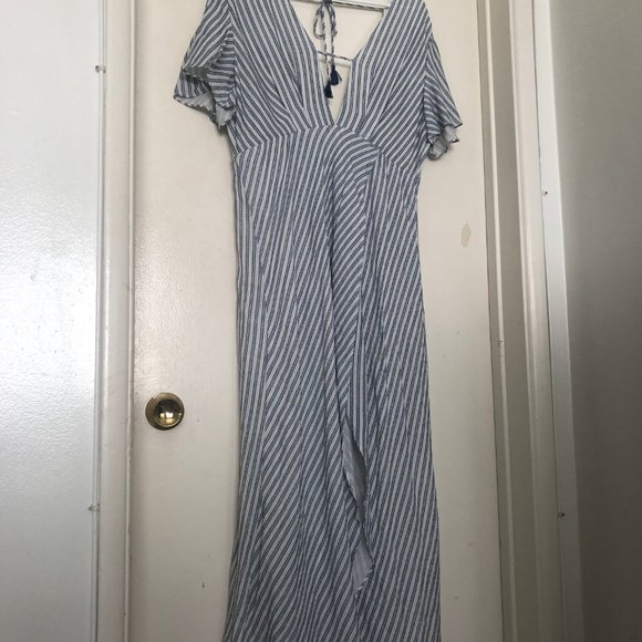 Striped Tulip Maxi Dress (Large) - Picture 2 of 7